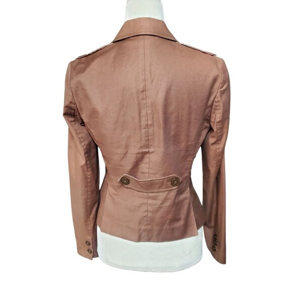 The Limited Womens Blazer Jacket 2 Brown Notch Lapel Pockets Single Breasted - Picture 5 of 13